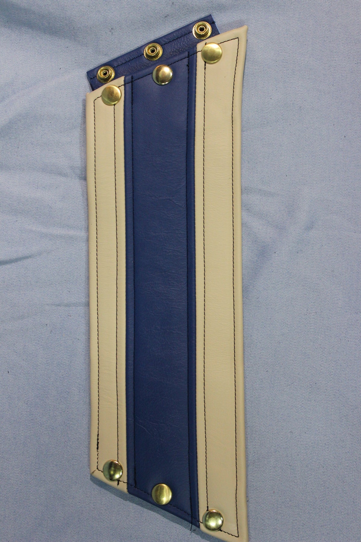 White and Blue Bracers