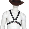 Double Folded Real Cowhide Leather Harness For Men Chest & Shoulder Harness | Male Fetish Wear