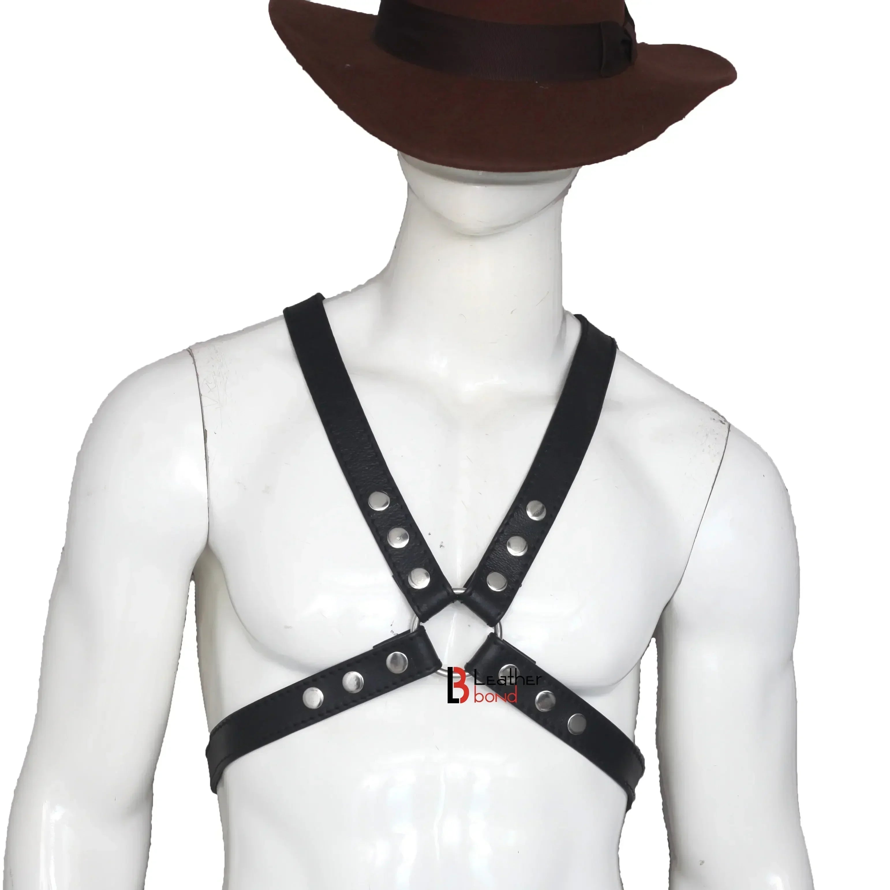 Double Folded Real Cowhide Leather Harness For Men Chest & Shoulder Harness | Male Fetish Wear