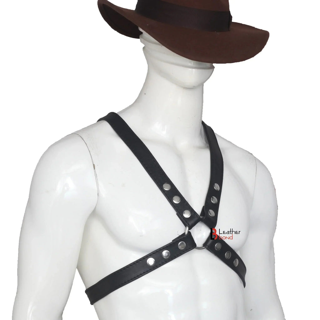 Double Folded Real Cowhide Leather Harness For Men Chest & Shoulder Harness | Male Fetish Wear