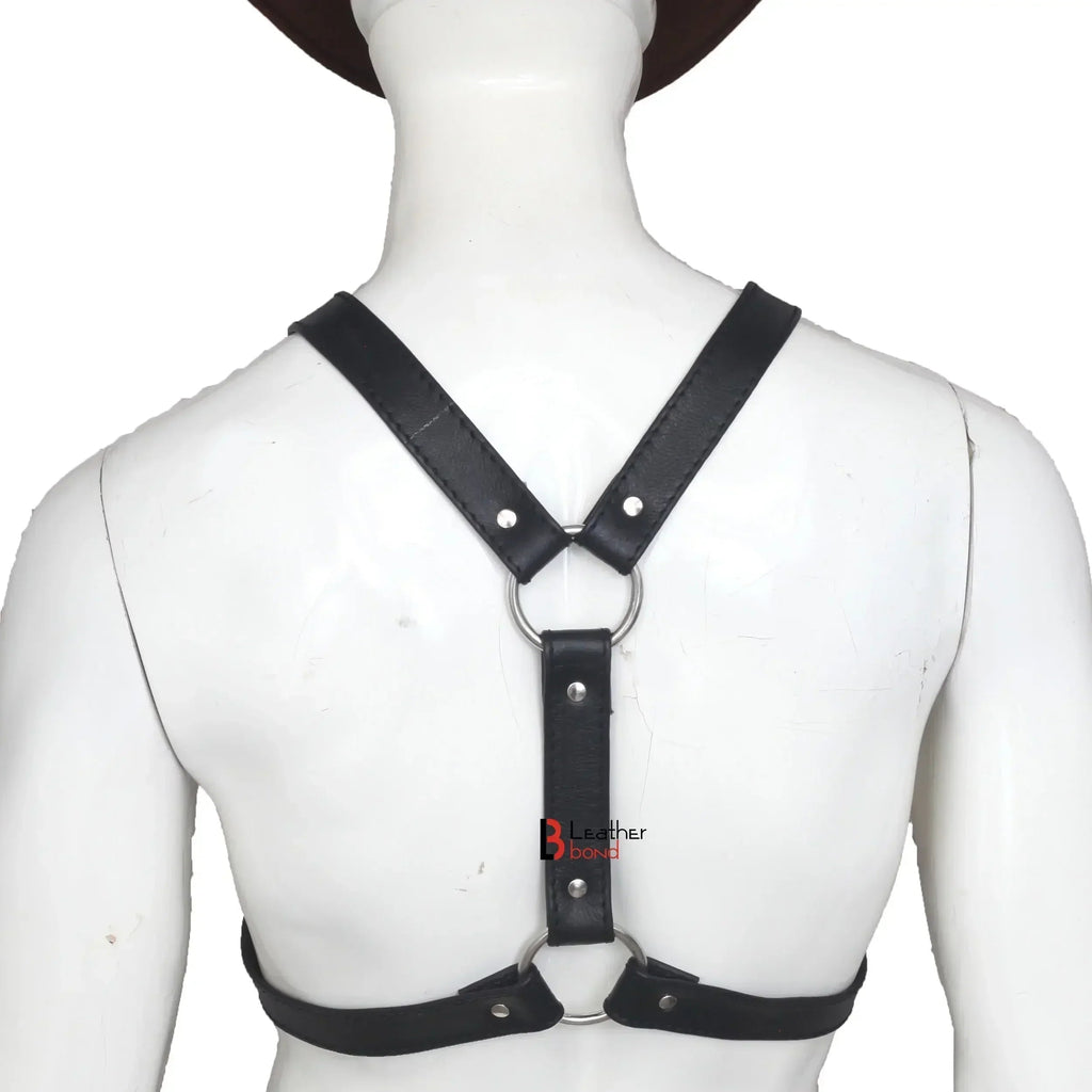 Double Folded Real Cowhide Leather Harness For Men Chest & Shoulder Harness | Male Fetish Wear