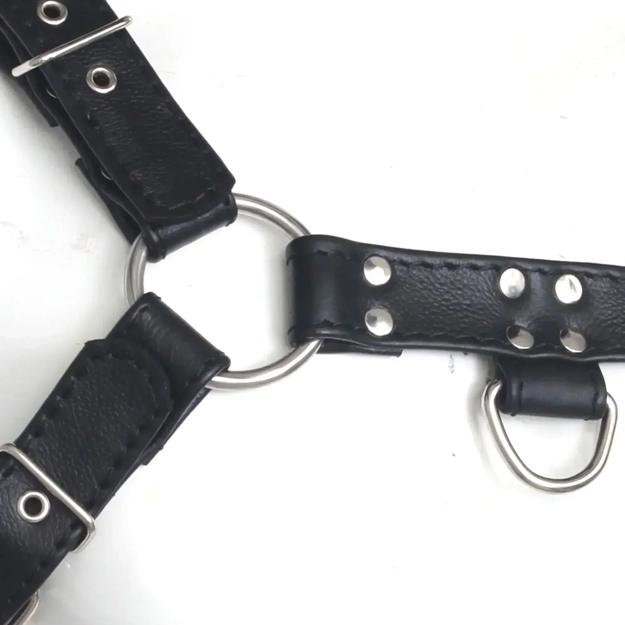 Double Folded Real Cowhide Leather Harness Men's Bulldog Chest & Shoulder Harness | Male Fetish Wear