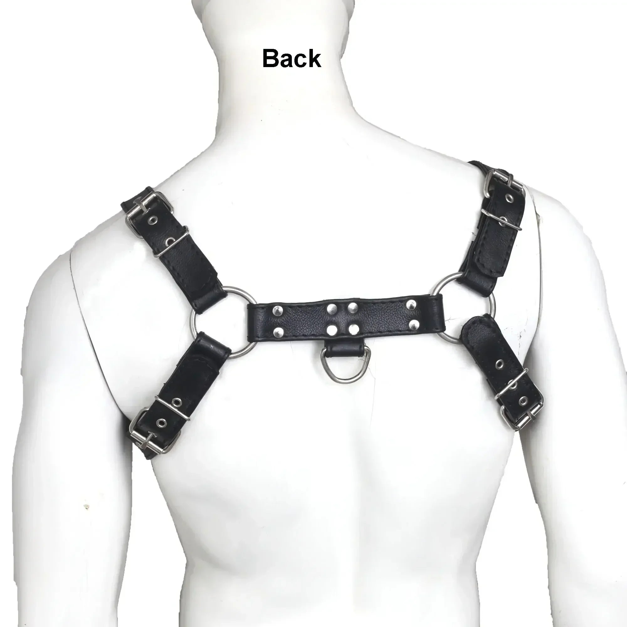 Double Folded Real Cowhide Leather Harness Men's Bulldog Chest & Shoulder Harness | Male Fetish Wear