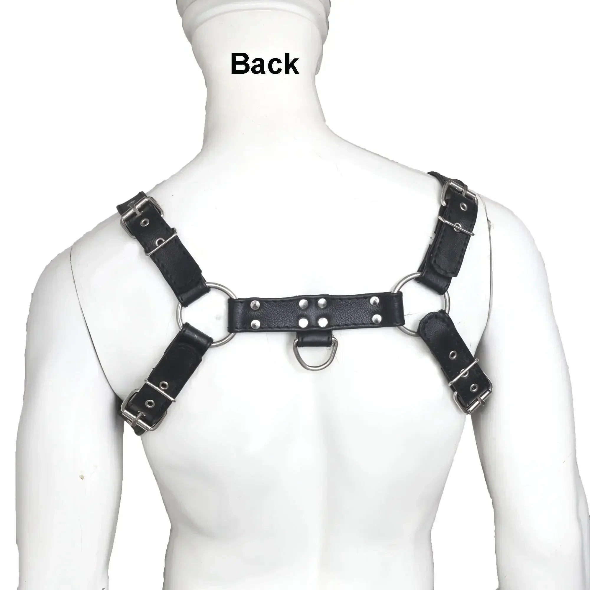 Double Folded Real Cowhide Leather Harness Men's Bulldog Chest & Shoulder Harness | Male Fetish Wear