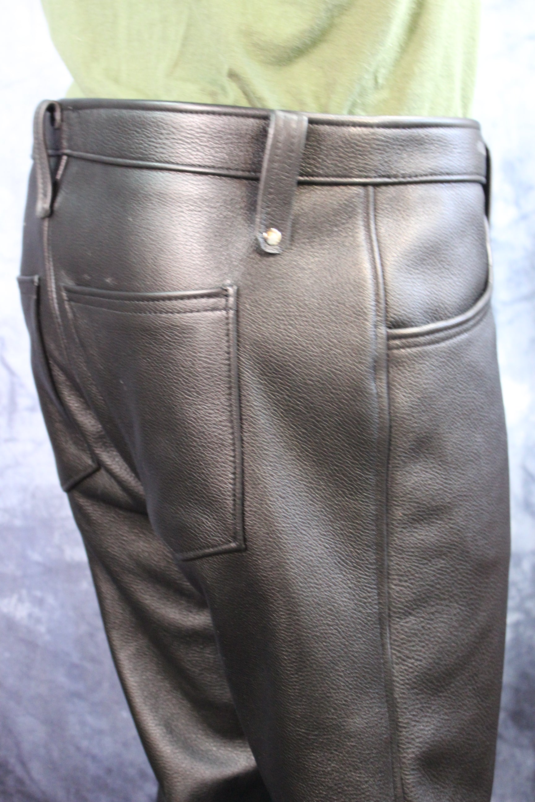 Front Access Leather Pants
