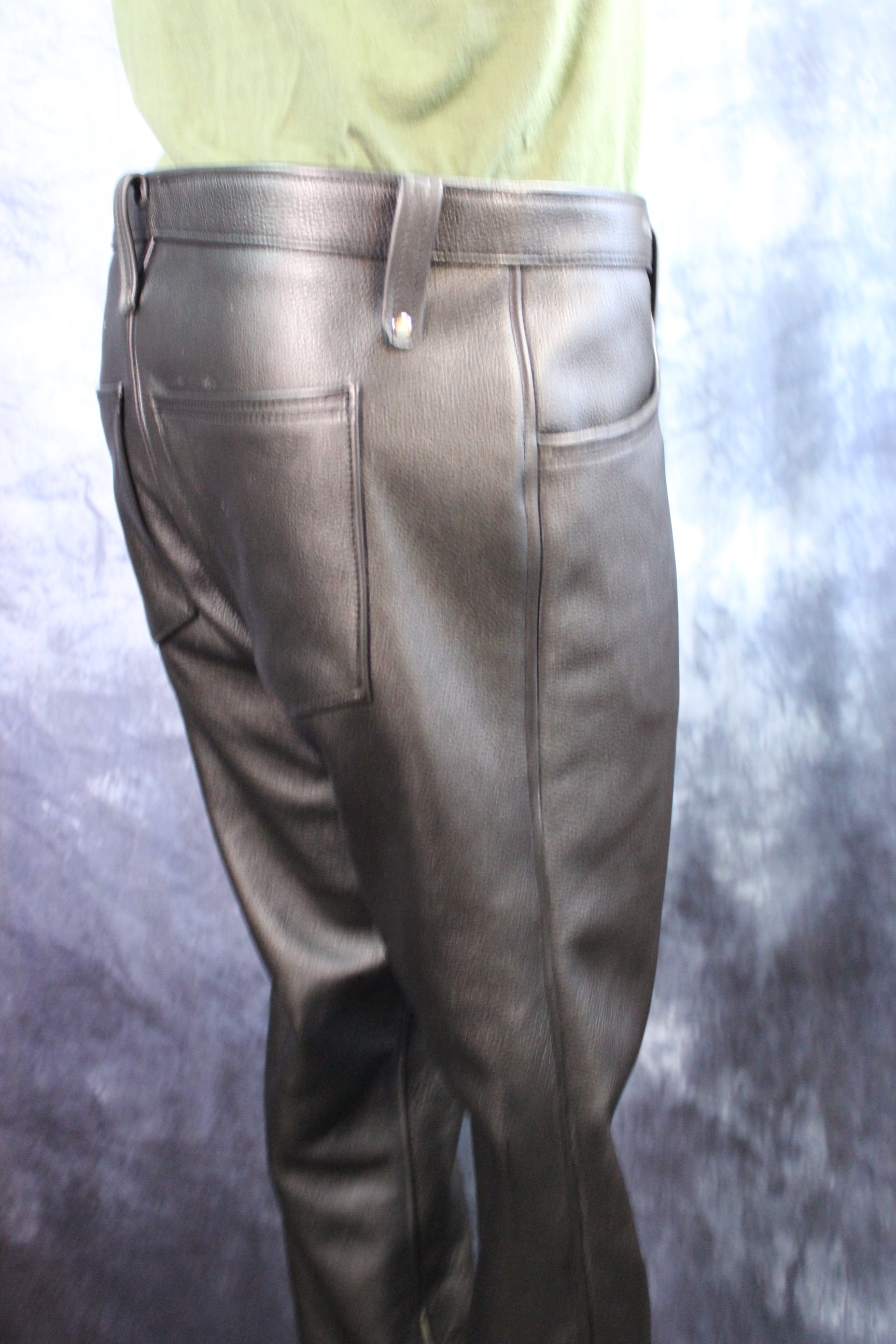 Front Access Leather Pants