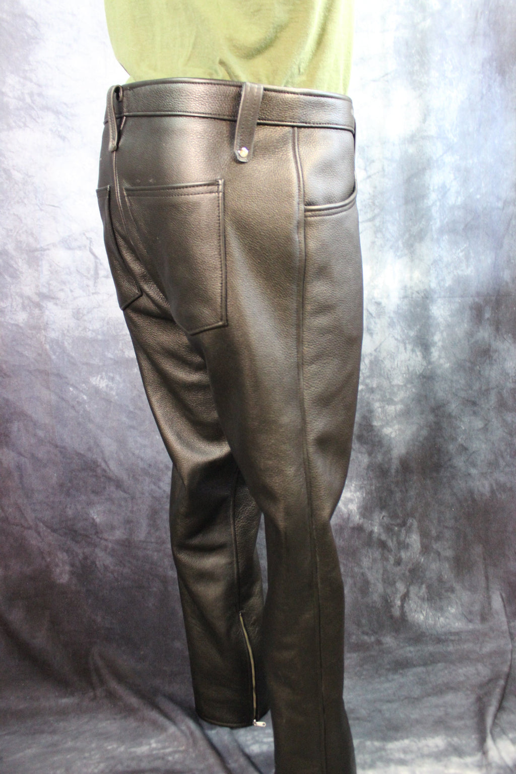 Front Access Leather Pants