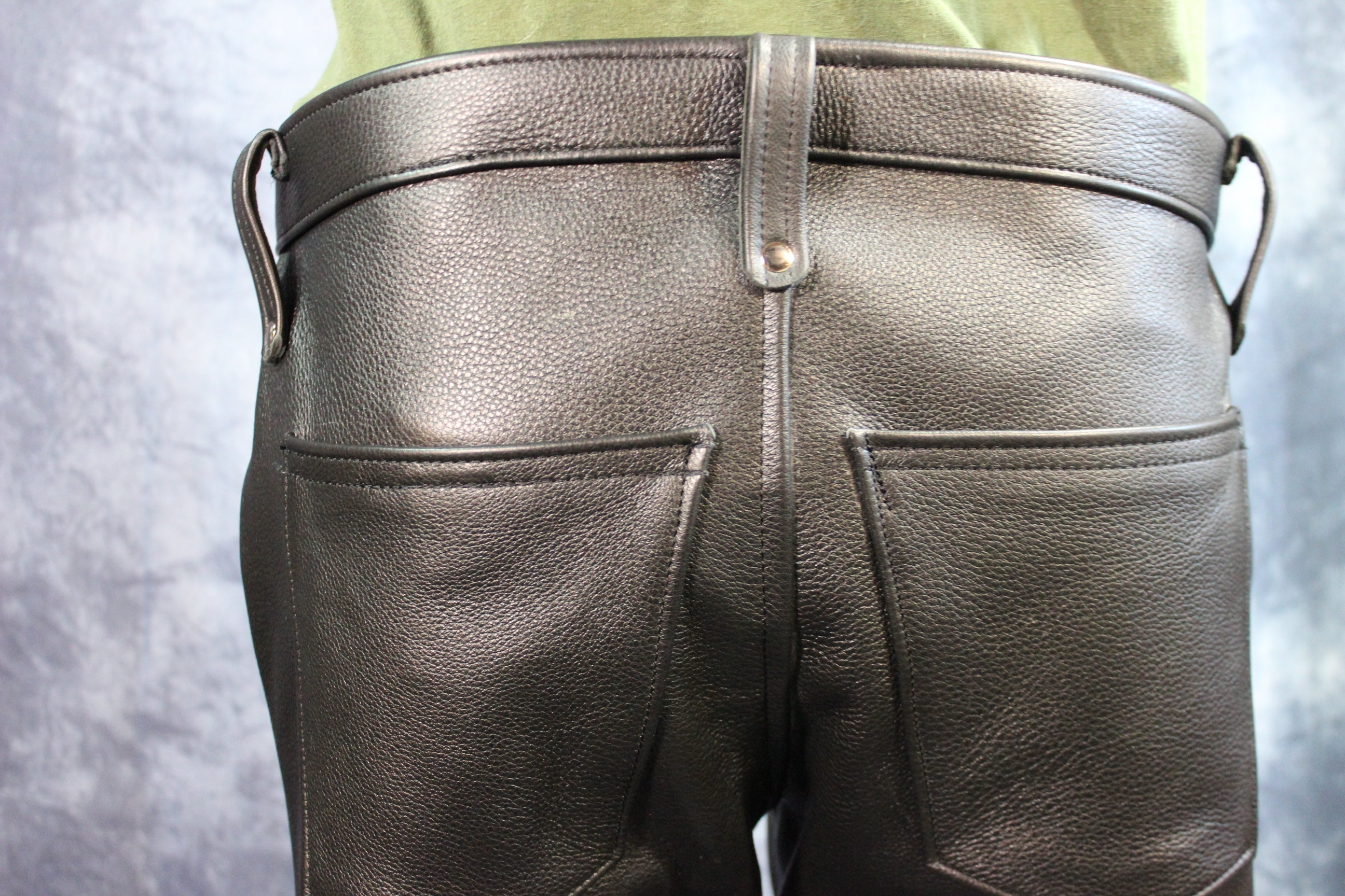 Front Access Leather Pants