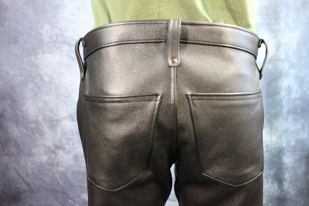 Front Access Leather Pants