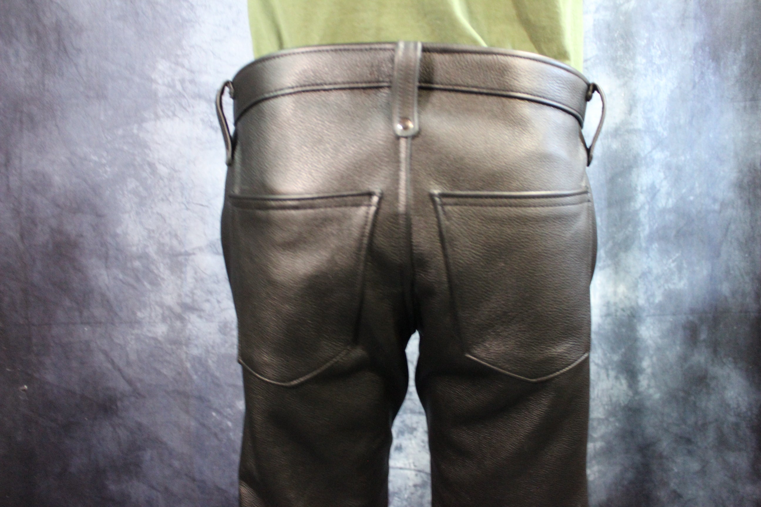 Front Access Leather Pants