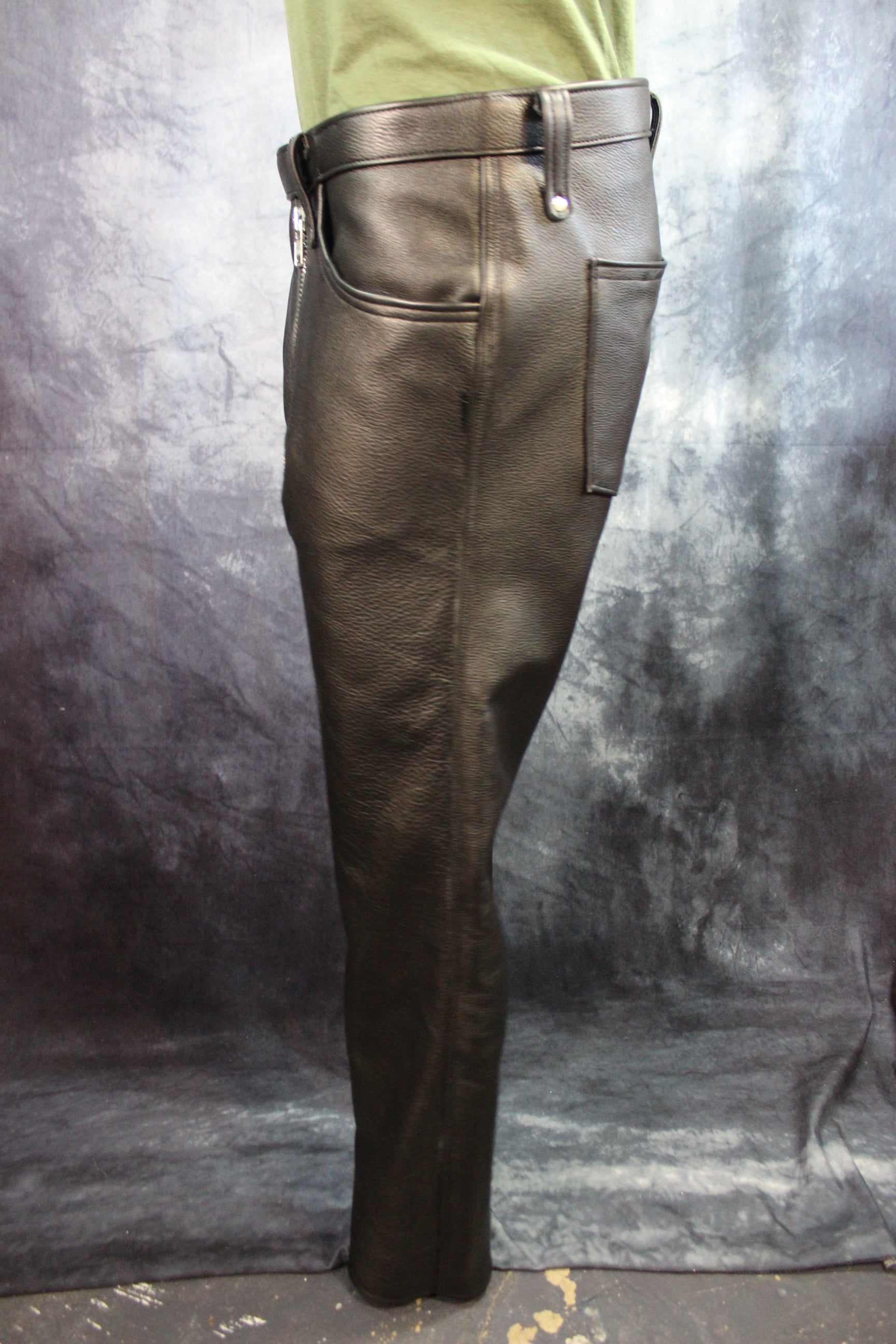 Front Access Leather Pants