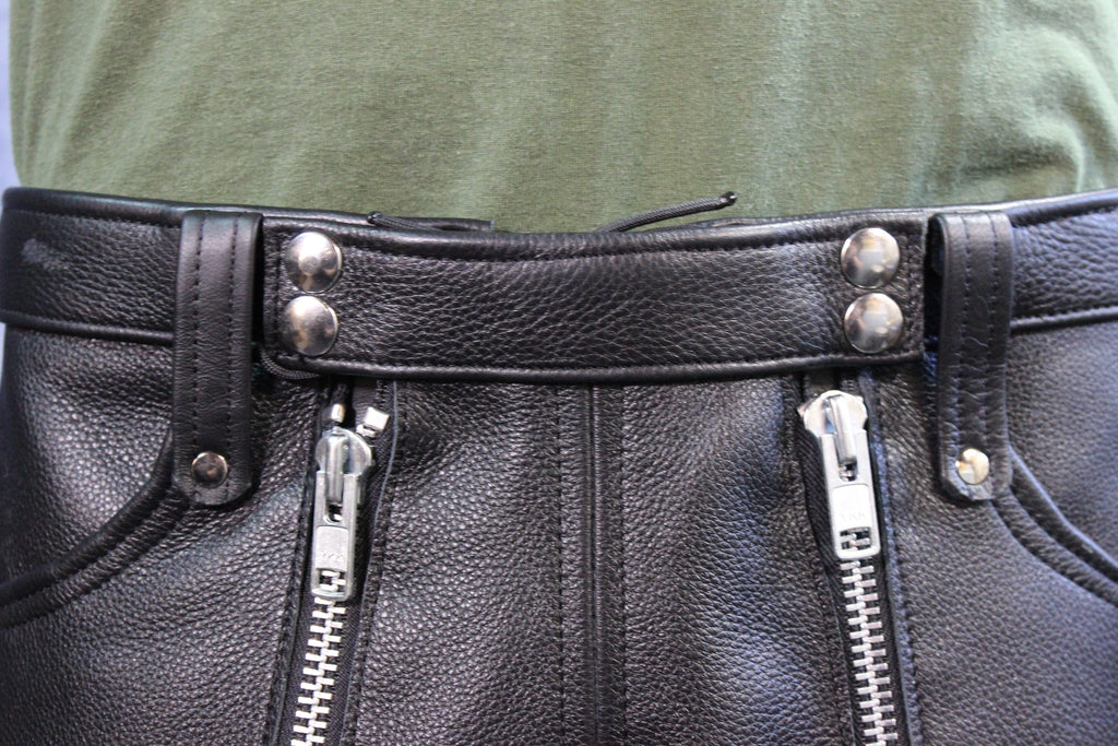 Front Access Leather Pants