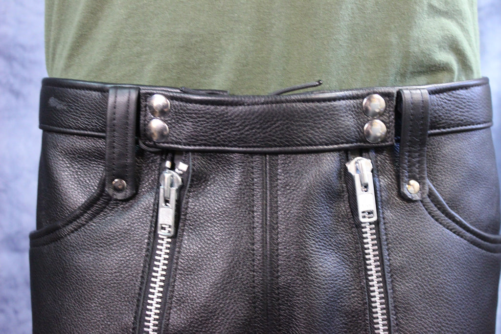 Front Access Leather Pants