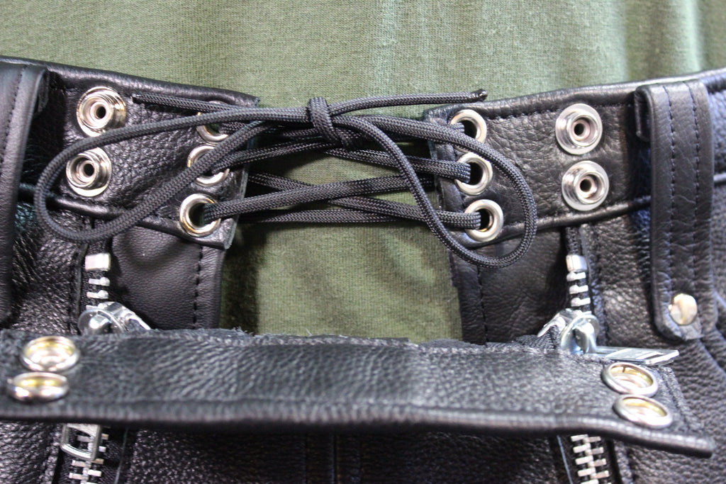 Front Access Leather Pants
