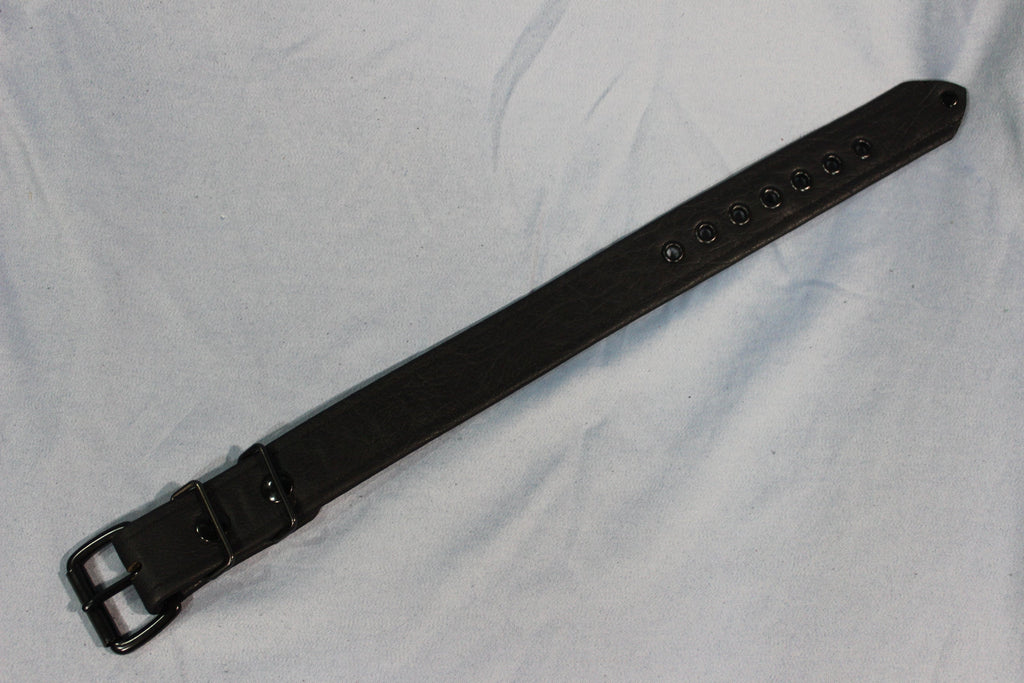 Classic Black Soft Strapping Buckled Leather Armbands
