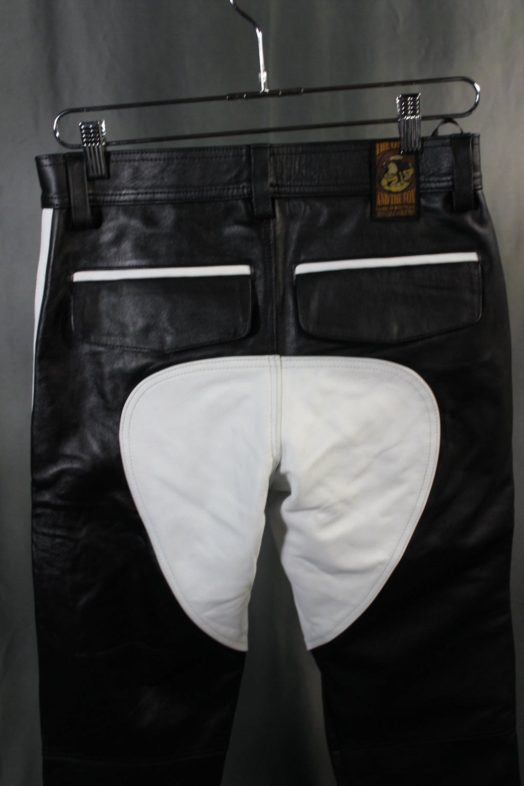 The Otter and The Fox Leather Formal Pants in Black with White Highlights