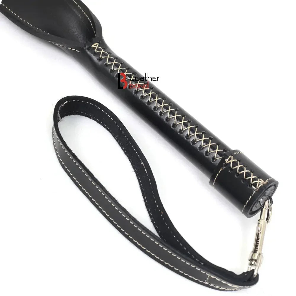 Real Cow Hide Belting Leather Paddle Slapper Thick, Lightweight but Sturdy Handle Bat Shape