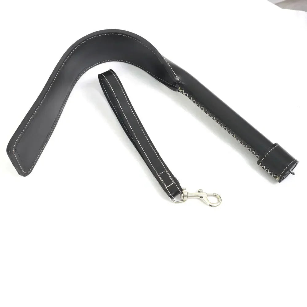 Real Cow Hide Belting Leather Paddle Slapper Thick, Lightweight but Sturdy Handle Bat Shape