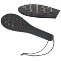 Real Cow Hide Belting Leather Paddle Slapper with Spikes Double Strap Thick & Weighty