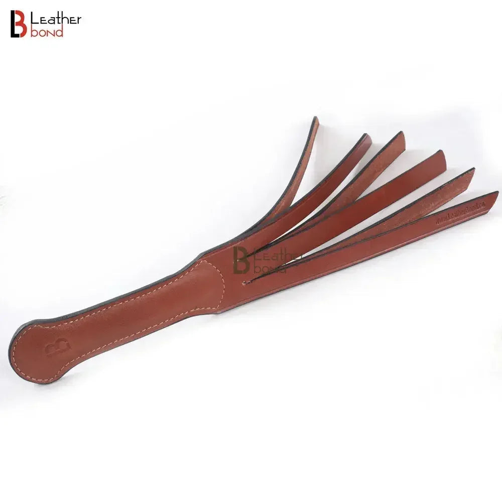 Spanking BDSM Paddle Slapper Real Cowhide Saddle Leather Thick, Lightweight and Flexible Hand Made 2 layer 6 slappers