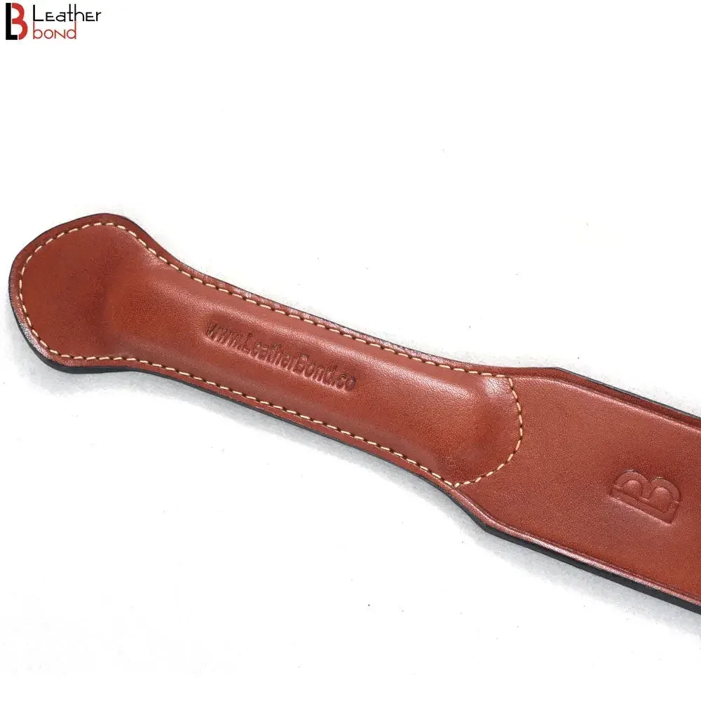 Real Cowhide Saddle Leather Spanking BDSM Paddle Slapper Thick, Medium Weight Hand Made 2 layer