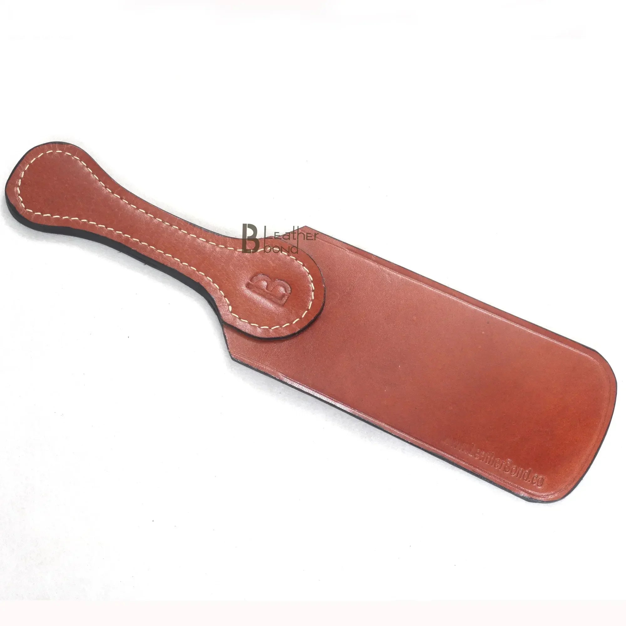 Real Cowhide Saddle Leather Spanking BDSM Paddle Slapper 8mm Thick, Lightweight small and Flexible Brown