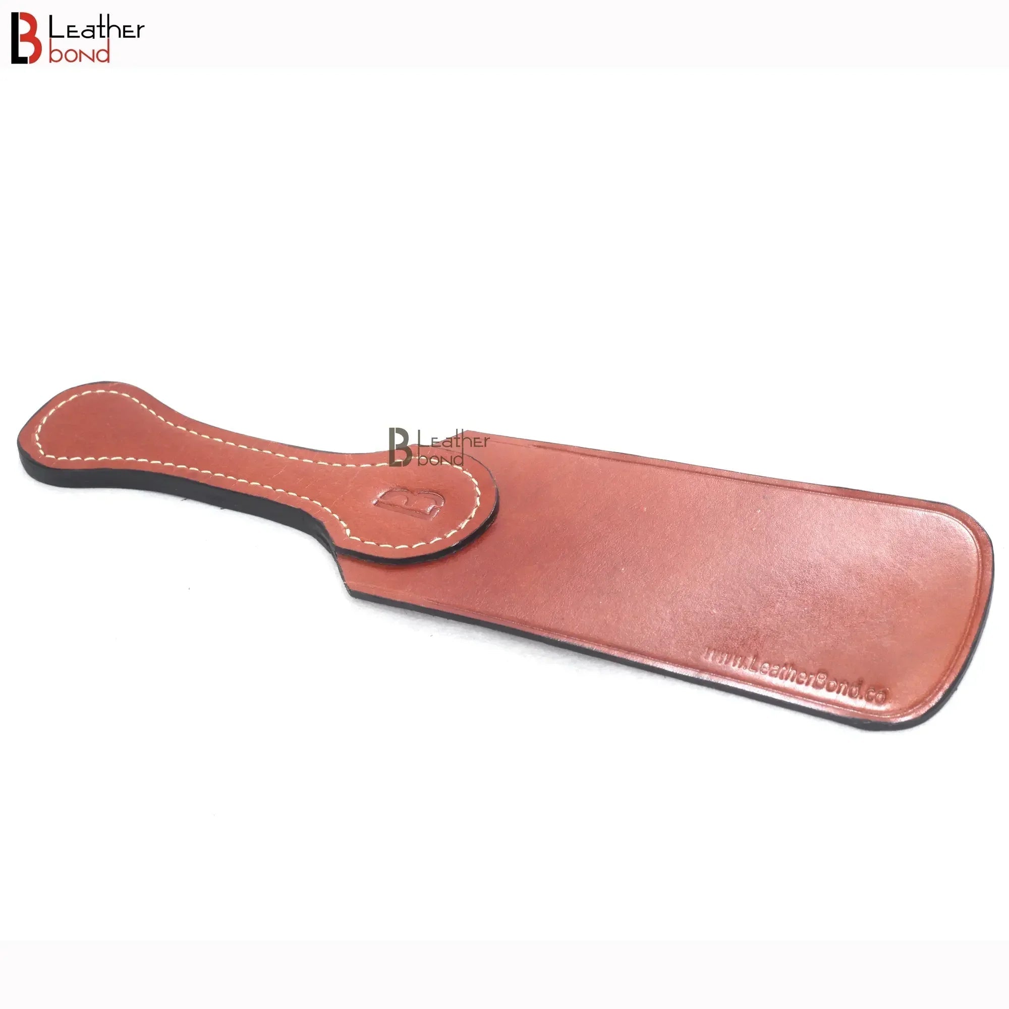 Real Cowhide Saddle Leather Spanking BDSM Paddle Slapper 8mm Thick, Lightweight small and Flexible Brown