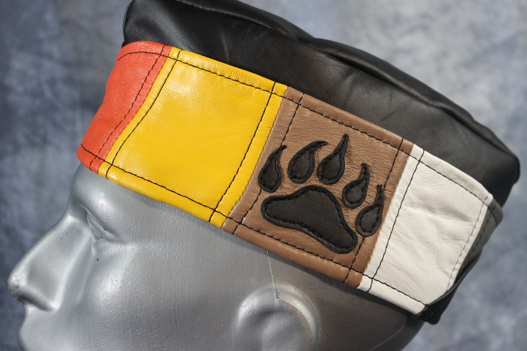 Bear Pride Leather Garrison Cap