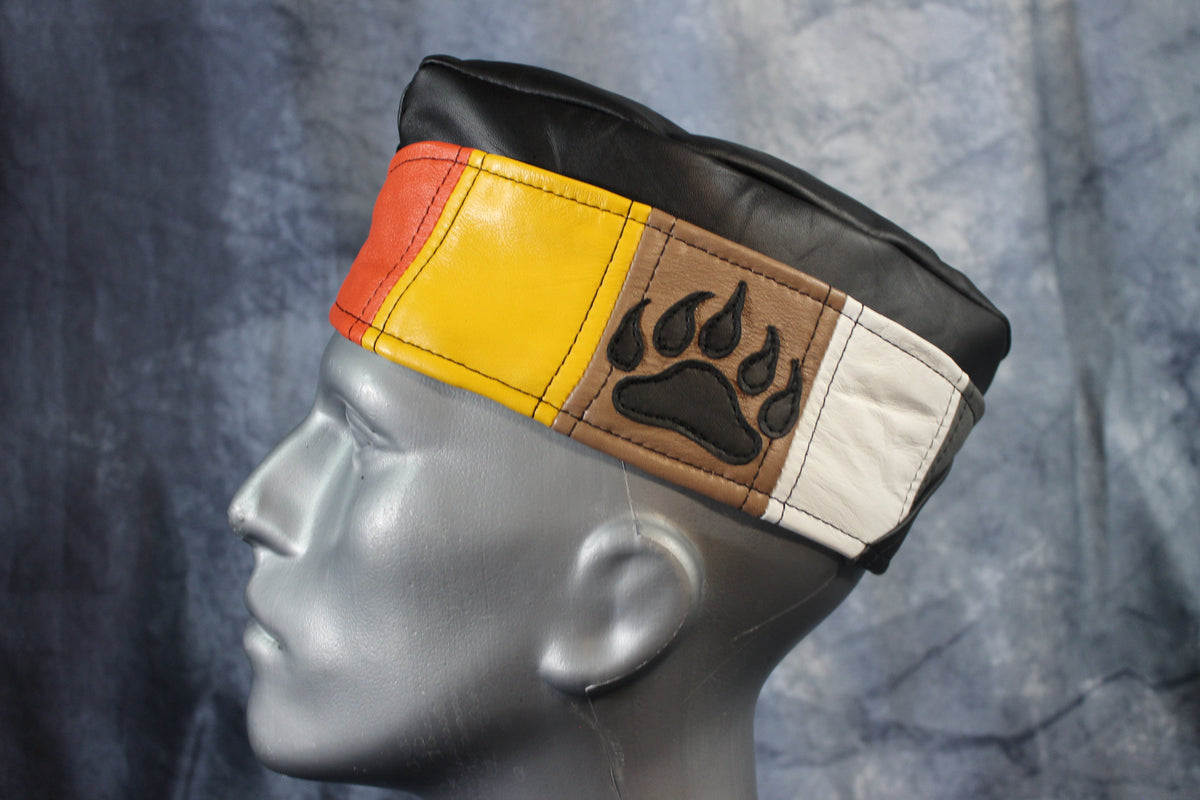 Bear Pride Leather Garrison Cap
