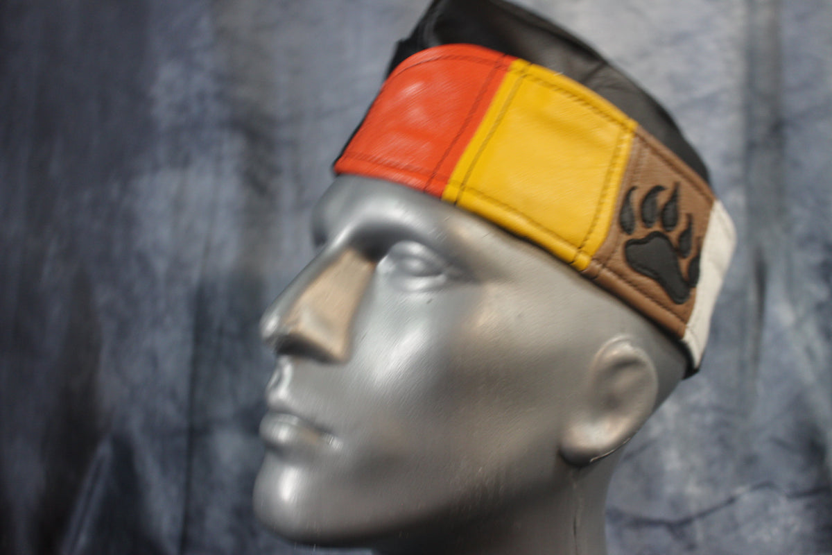 Bear Pride Leather Garrison Cap