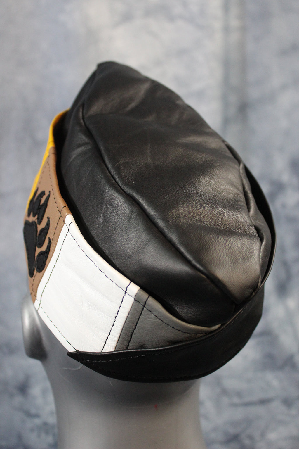 Bear Pride Leather Garrison Cap