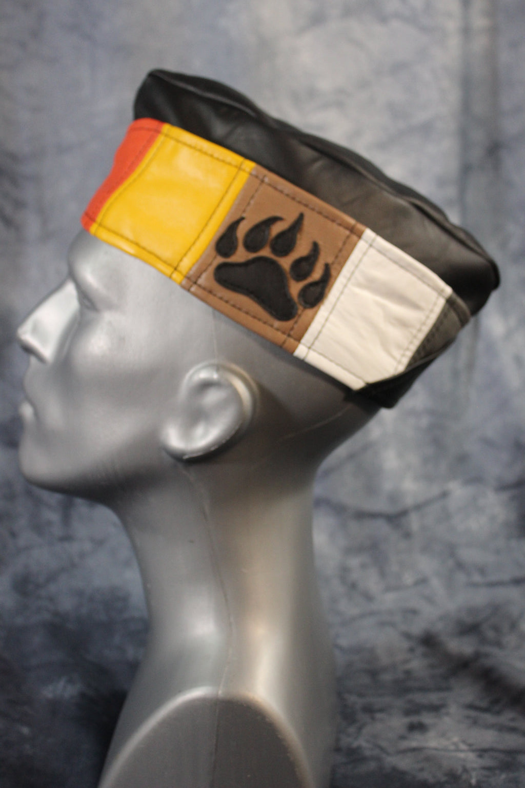 Bear Pride Leather Garrison Cap