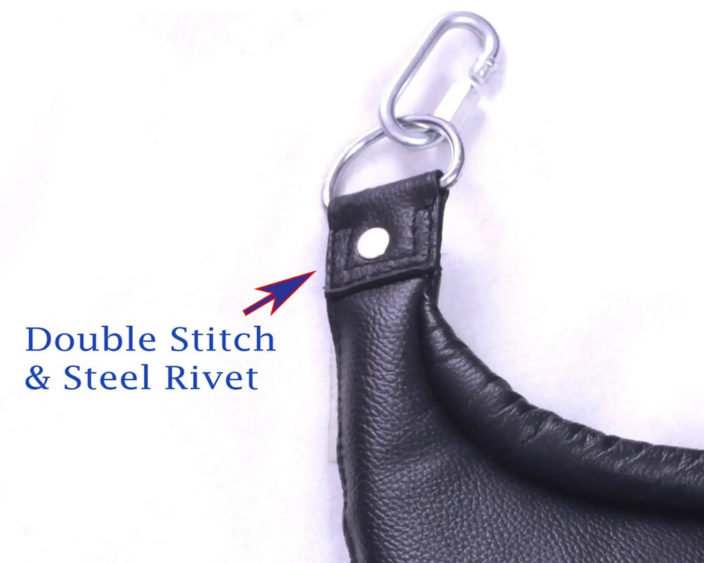 Cowhide Leather Sex Posture Sling Wrist, Ankle & Thigh Cuffs with Connectors | Bondage Restraints Set