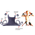 Cowhide Leather Sex Posture Sling Wrist, Ankle & Thigh Cuffs with Connectors | Bondage Restraints Set
