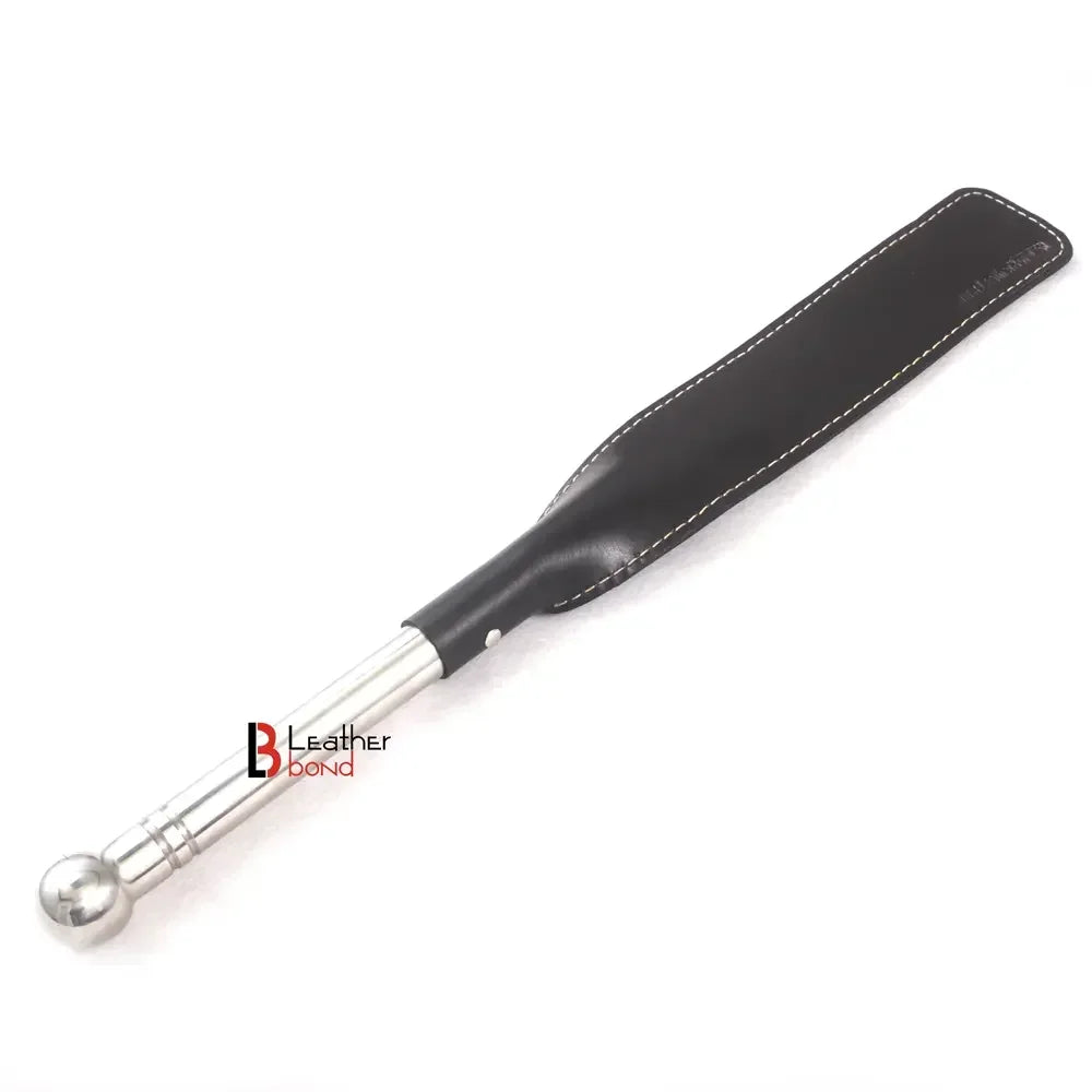 Real Cow Hide Belting Leather Paddle Slapper Lightweight and flexible with Steel Handle