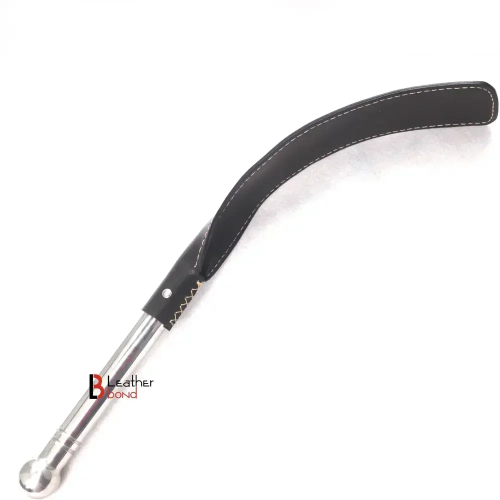 Real Cow Hide Belting Leather Paddle Slapper Lightweight and flexible with Steel Handle