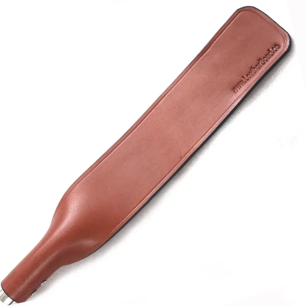 Real Cow Hide Belting Leather Paddle Slapper Lightweight and flexible with Steel Handle
