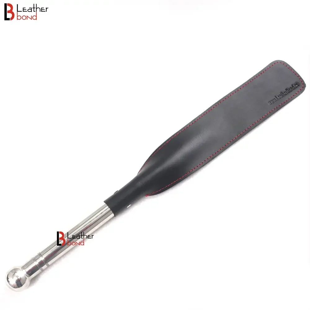 Real Cow Hide Belting Leather Paddle Slapper Lightweight and flexible with Steel Handle