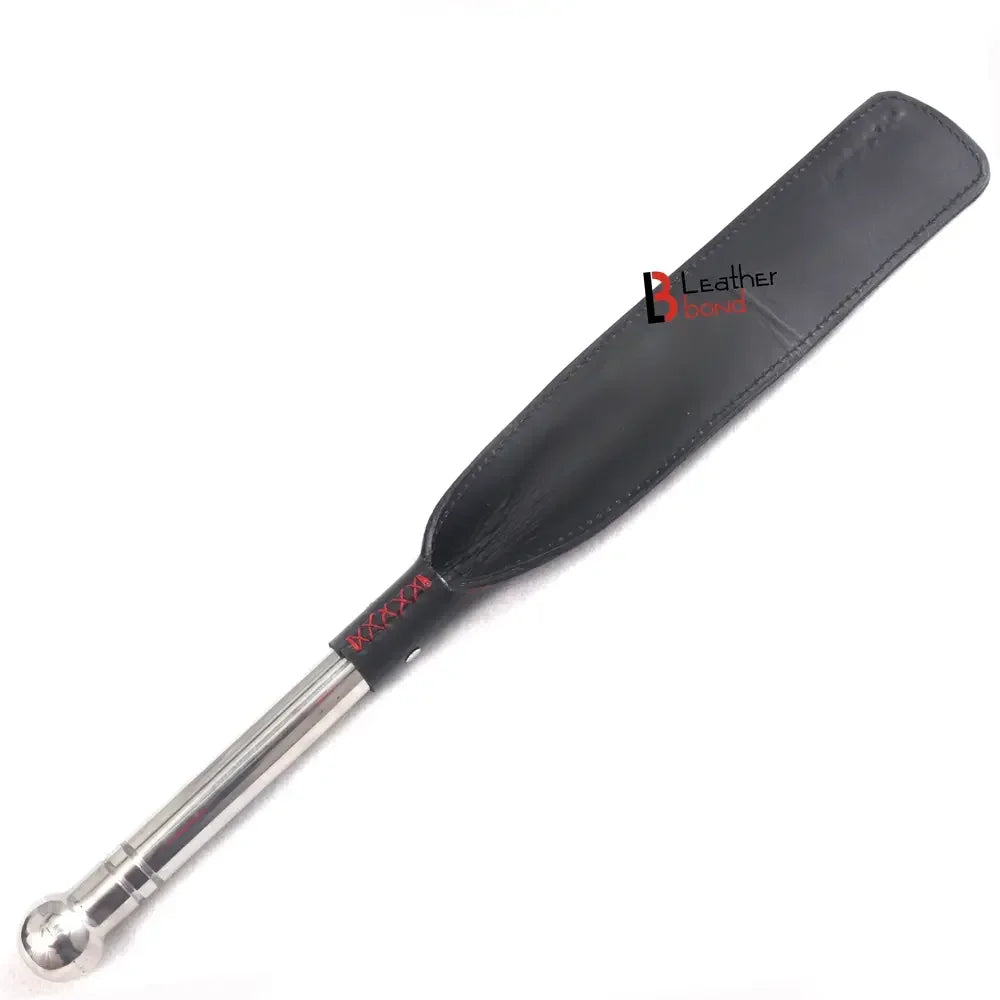 Real Cow Hide Belting Leather Paddle Slapper Lightweight and flexible with Steel Handle