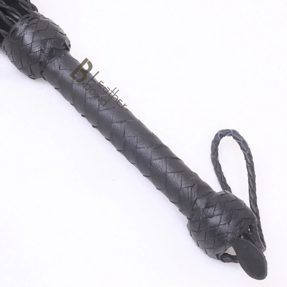 Real Cowhide Suede Leather Flogger Heavy Duty Thorny Falls | Handcrafted BDSM Sensation Flogger