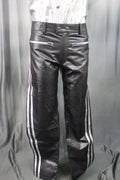 The Otter and The Fox Leather Formal Pants in Black with Silver Highlights