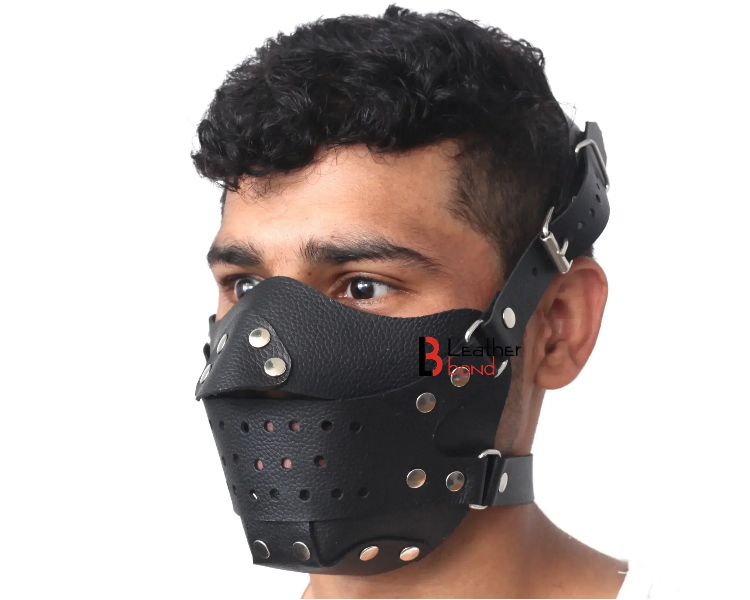 Genuine Cowhide Leather Steampunk Sensory Deprivation Hood Halloween Mask & Reenactment Costume Gear