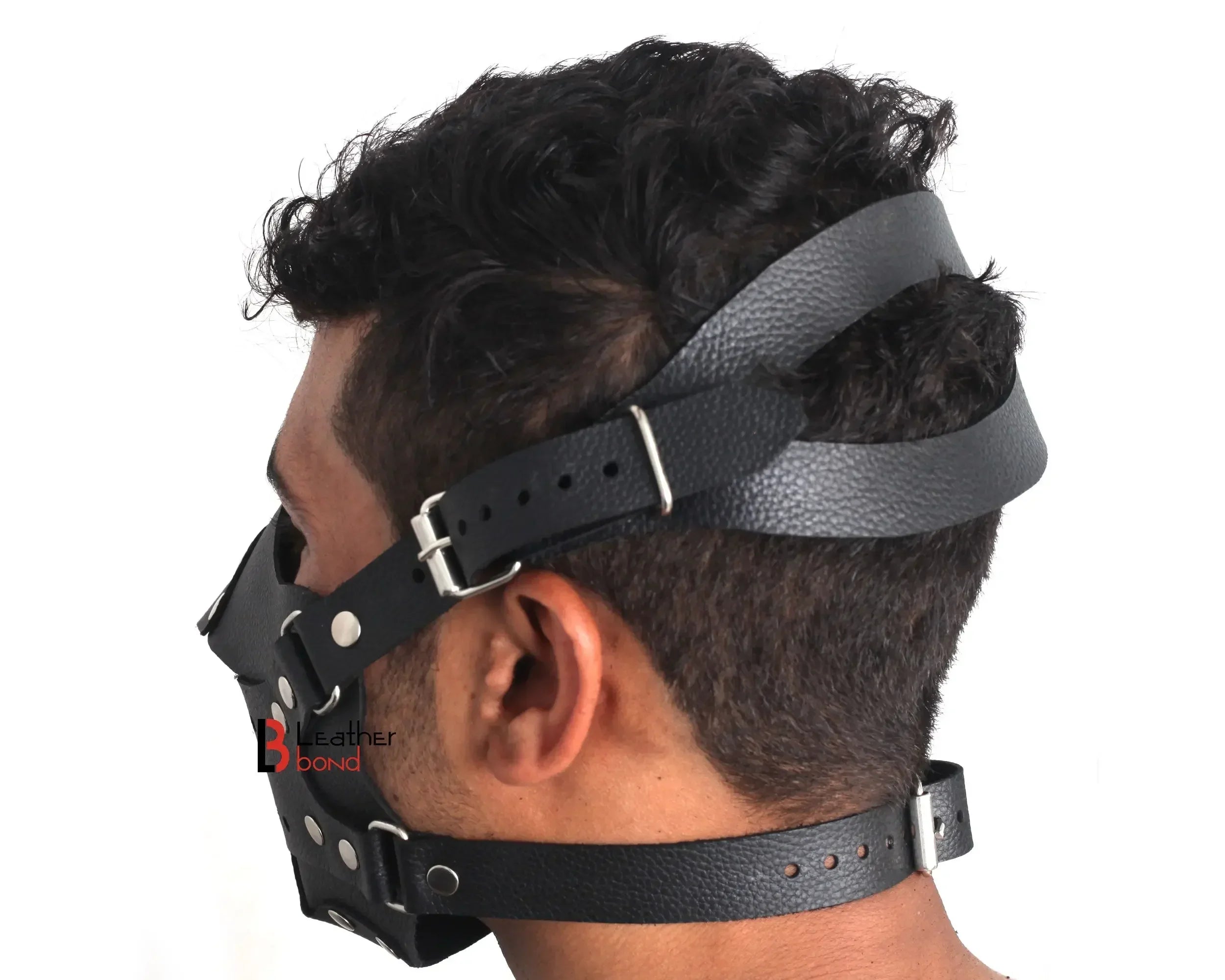 Genuine Cowhide Leather Steampunk Sensory Deprivation Hood Halloween Mask & Reenactment Costume Gear