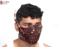 Genuine Cowhide Leather Steampunk Halloween Mask Hood BDSM Sensory Deprivation Hood & Reenactment Gear
