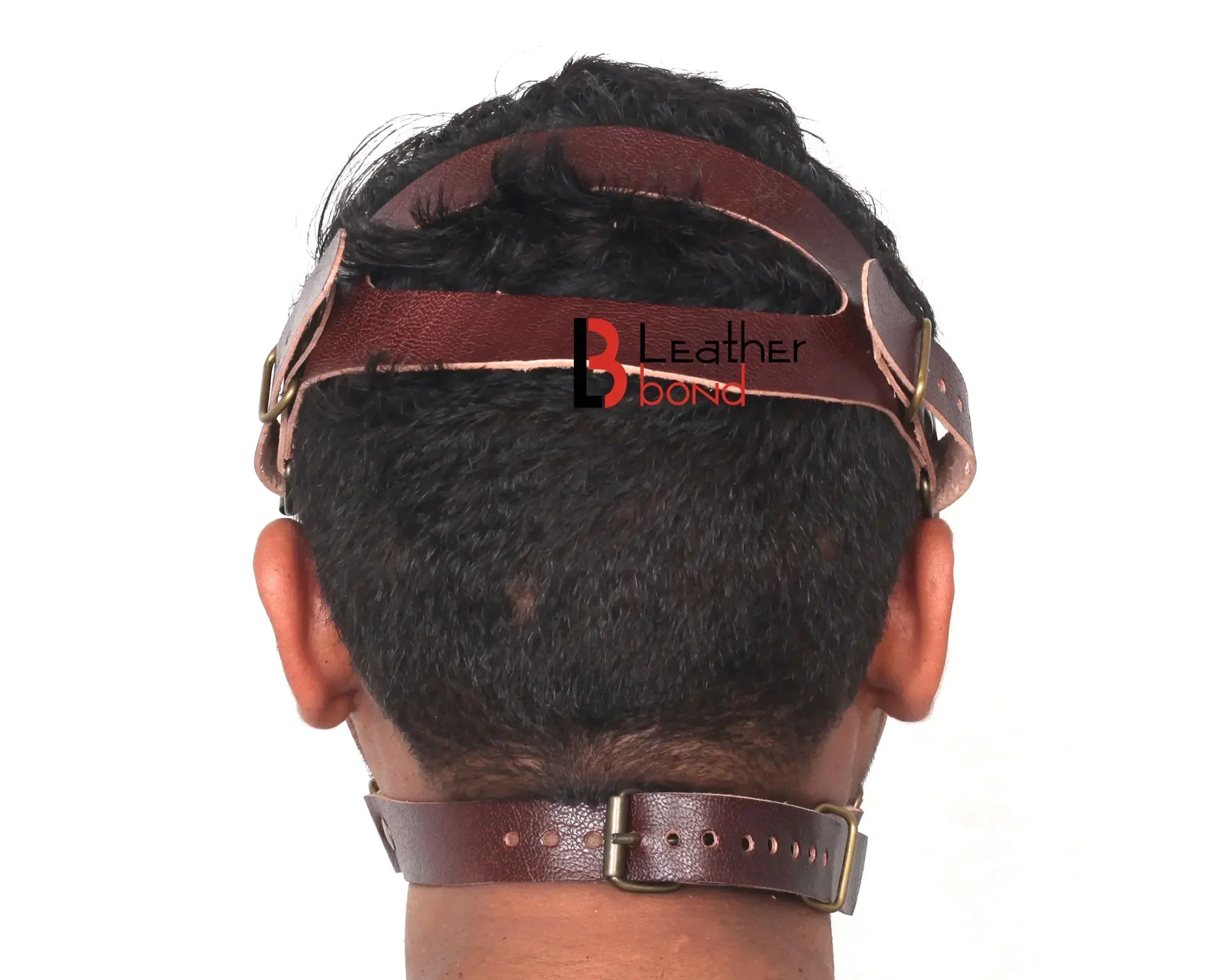 Genuine Cowhide Leather Steampunk Halloween Mask Hood BDSM Sensory Deprivation Hood & Reenactment Gear