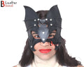 Genuine Cowhide Leather Batwoman Mask Halloween Mask, BDSM Fetish & Masquerade Party Mask | Handmade
