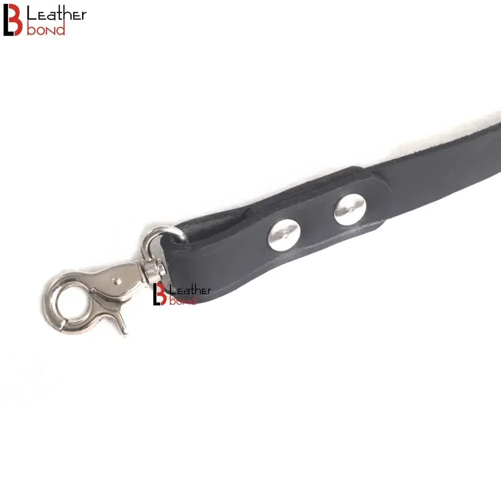 Genuine Leather BDSM Leash & Lead Pet Play, Puppy Play & Kitten Play Submission Bondage
