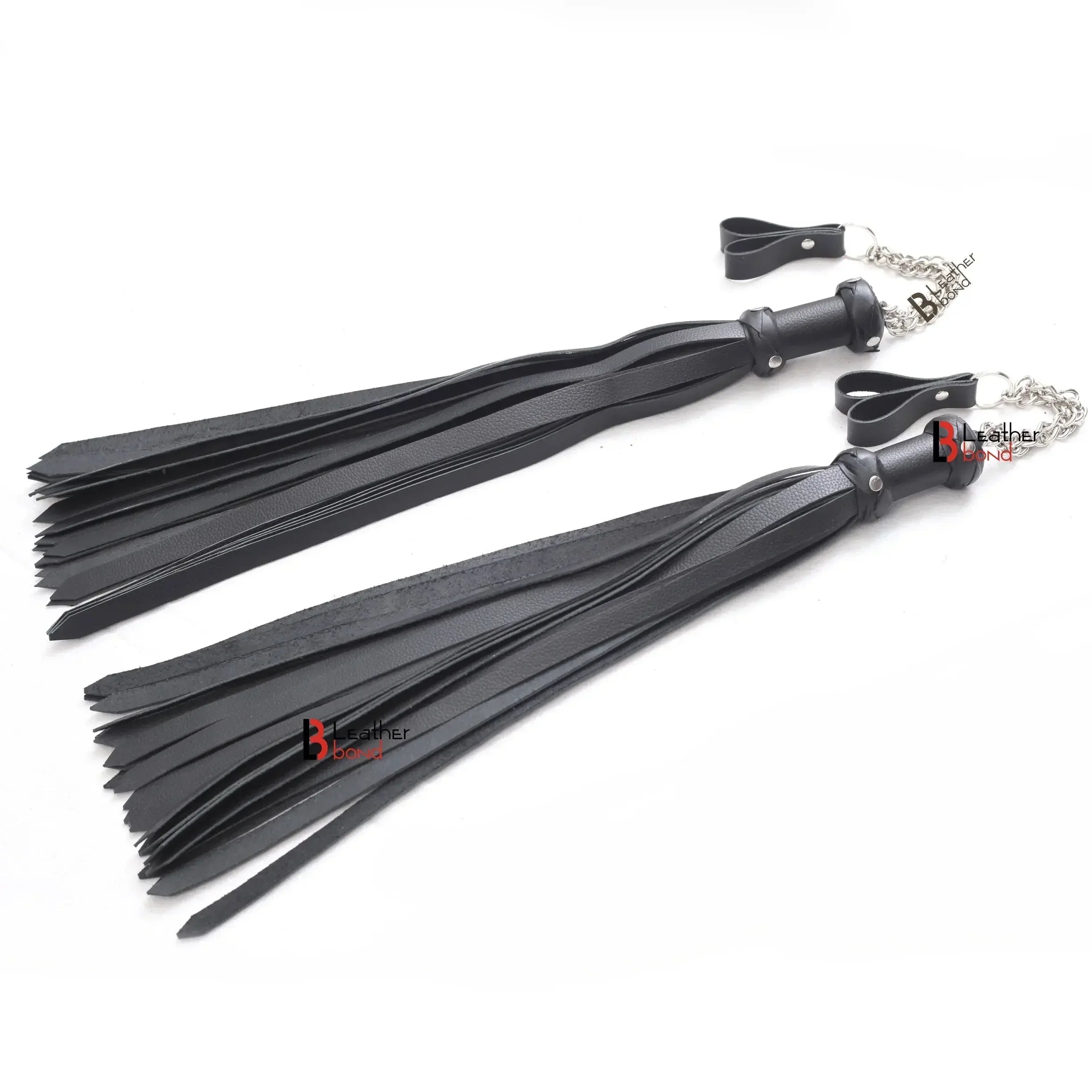 Real Cowhide Leather Finger Loop Flogger 25 Falls Heavy Duty Thuddy Whip | Handcrafted BDSM Flogger