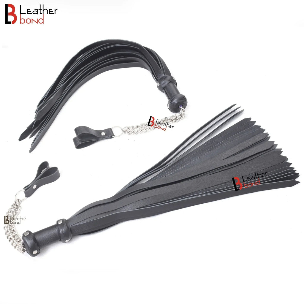Real Cowhide Leather Finger Loop Flogger 25 Falls Heavy Duty Thuddy Whip | Handcrafted BDSM Flogger