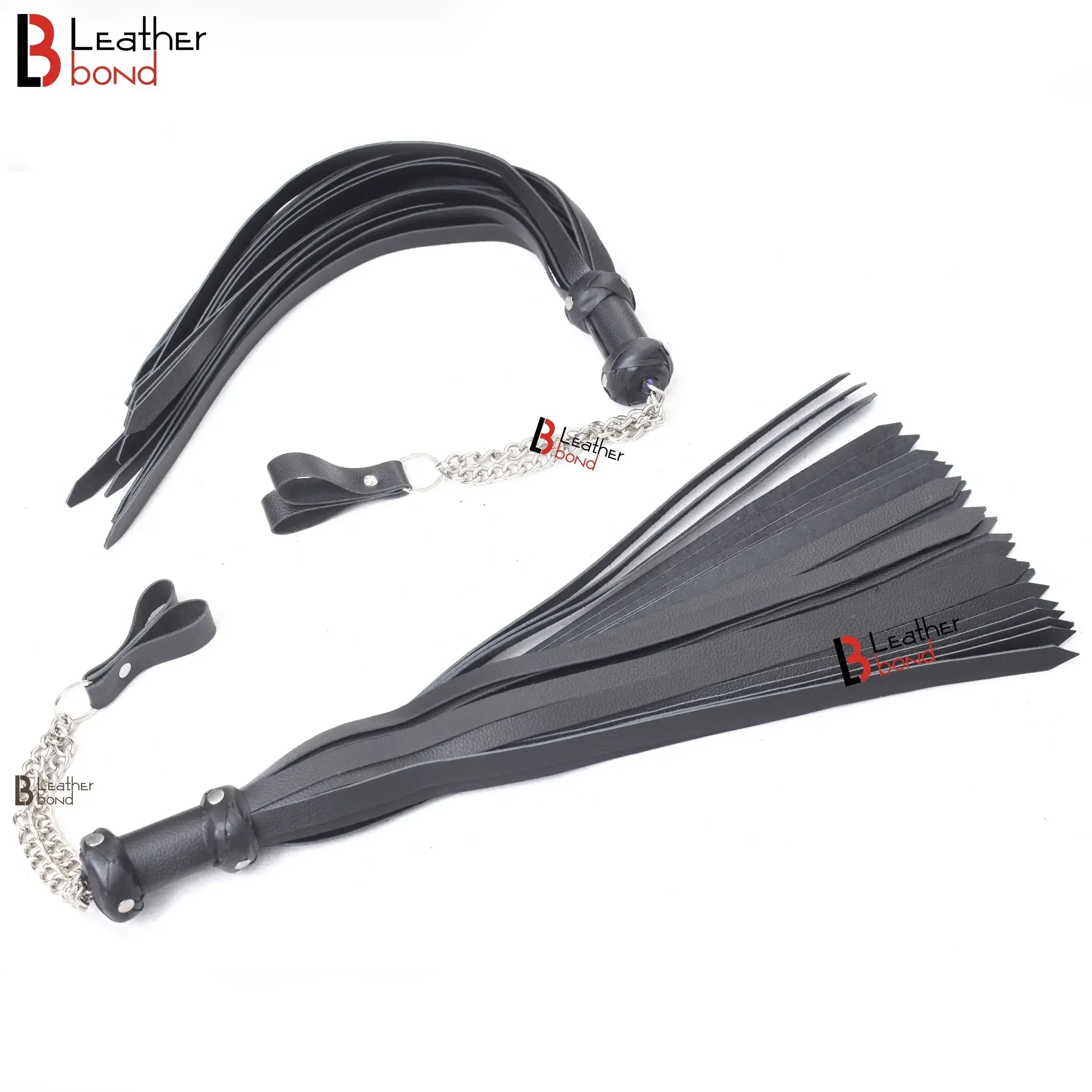 Real Cowhide Leather Finger Loop Flogger 25 Falls Heavy Duty Thuddy Whip | Handcrafted BDSM Flogger